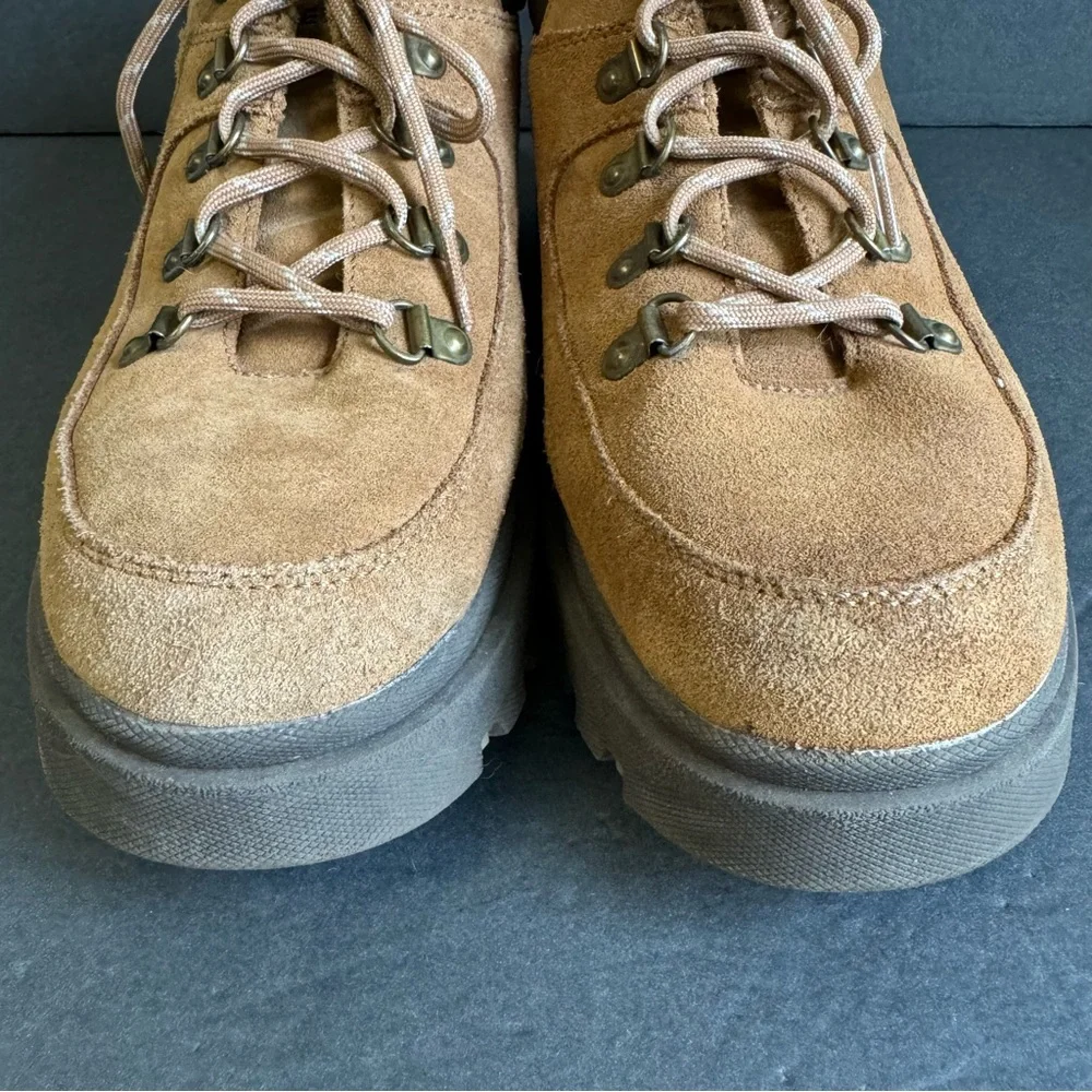 Y2K Sketchers Jammers Shoes Plarform Chunky Lug Sole Boots Vintage Suede Size 9